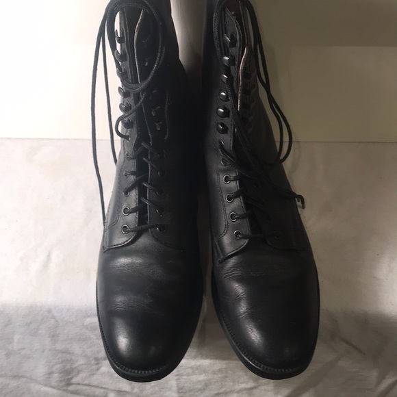Vintage Shoes - Vintage Boots Leather 6.5 Women’s Black Heeled